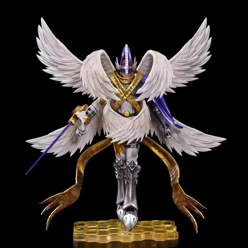 22cm/8.6in Anime Digimon Adventure Figure Entirely Body Holy Angemon Action Figures Statue Collection Model Toy Ornament Gifts view 5