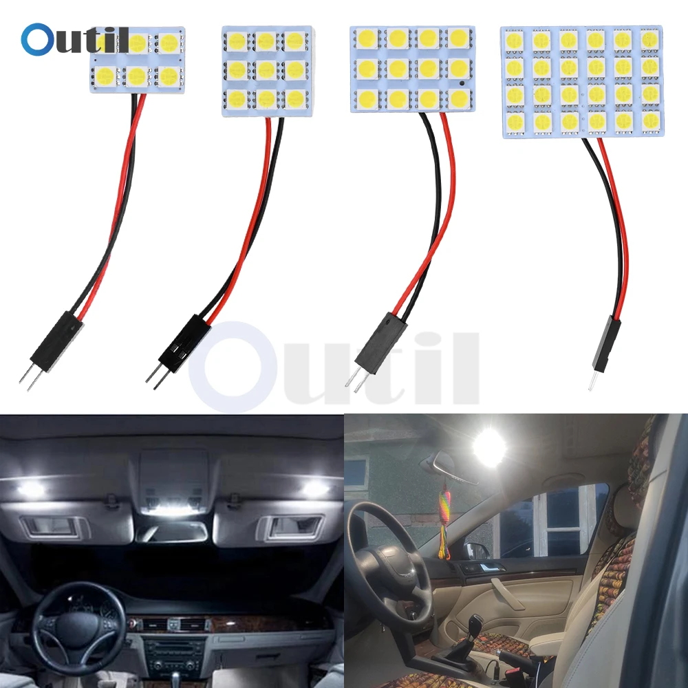 DC12V 5050 LED Reading Bulb LED Panel Dome Light for Car Interior Light Trunk Light Reading Light Side Door Light Step Light