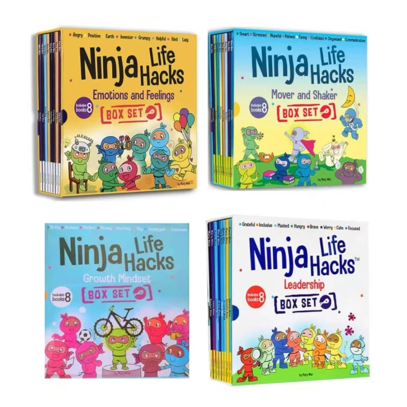 32 Books/set Ninja Life Hacks, Social Emotional Learning Children's Book Series, Help Children Learn Valuable Life Skills