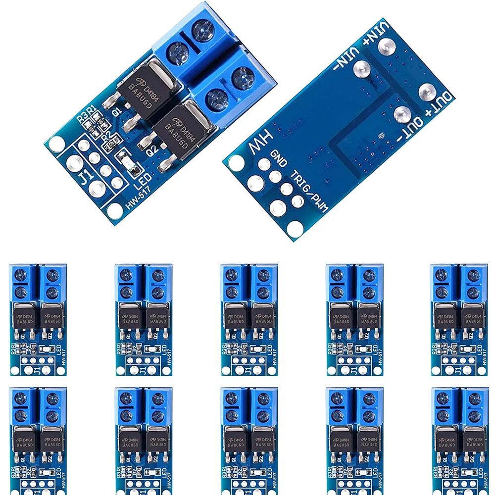 12PCS Dual High-Power MOS Transistor Driving Module 0-20KHz PWM DC 5V-36V 400W Adjustment Electronic Switch Control Board