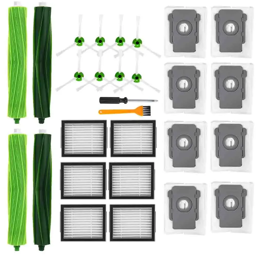 Vacuüm Accessoires Voor iRobot Roomba i3 i3+ i4 i4+ i6 i6+ i7 i7+ i8 i8+ E5 E6E7 Stofzak HEPA Filter Side Hoofdrolborstel Deel - afbeelding 2