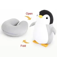 Deformable U-shape Travel Pillows  Airplane Penguins Cushion Plush Toy Neck Pillow