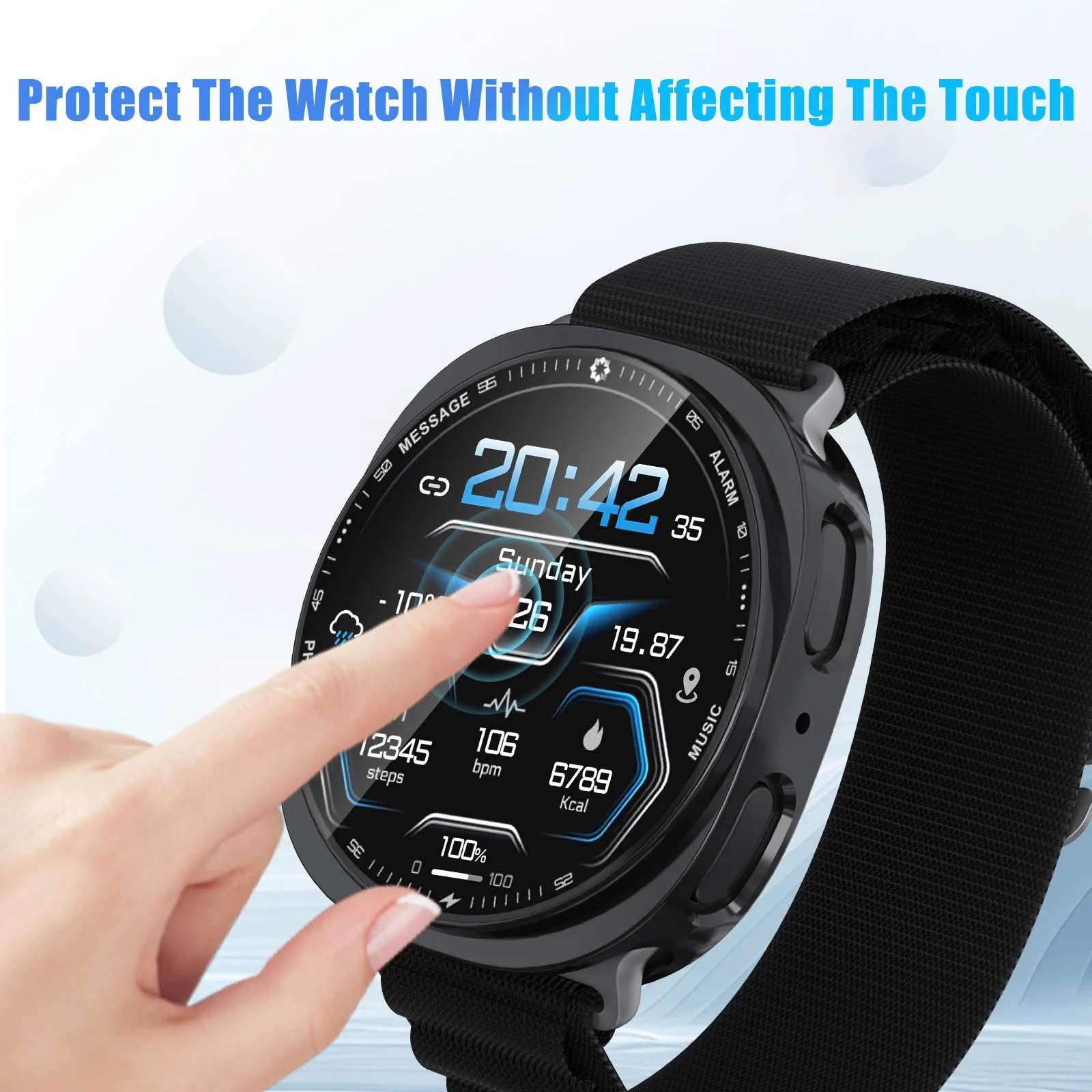 Мягкая защитная пленка из ТПУ для Samsung Galaxy Watch 8, 40 мм, 44 мм, защитный чехол для экрана, рамка-бампер для Galaxy Watch8, аксессуары