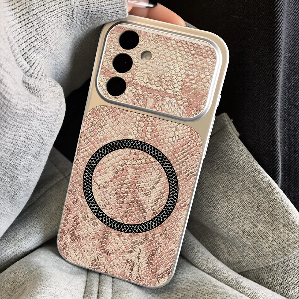 Schlangenhaut-Textur Weiche TPU Handyhülle für Samsung A57 A56 5G A16 A27 A17 A37 A55 A54 A36 A26 A07 A35 S26 S25 S24 S23 Ultra Cover