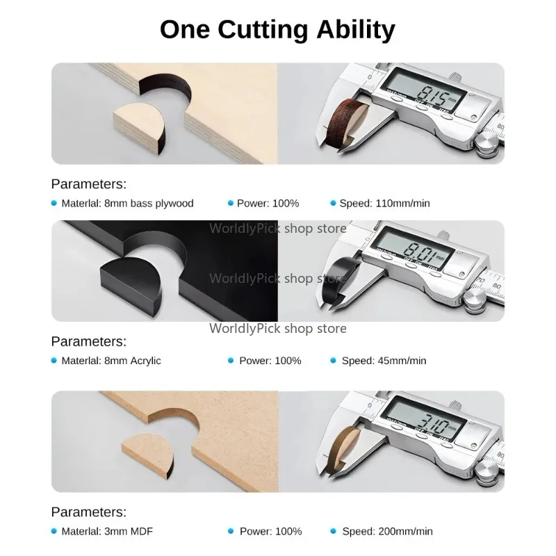 K1 Мини Портативный 10 Вт Лазерный Гравировальный Станок Для Резки Оптическая Мощность ЧПУ 3030 Диодный Гравер Для Каменного Дерева Стекла