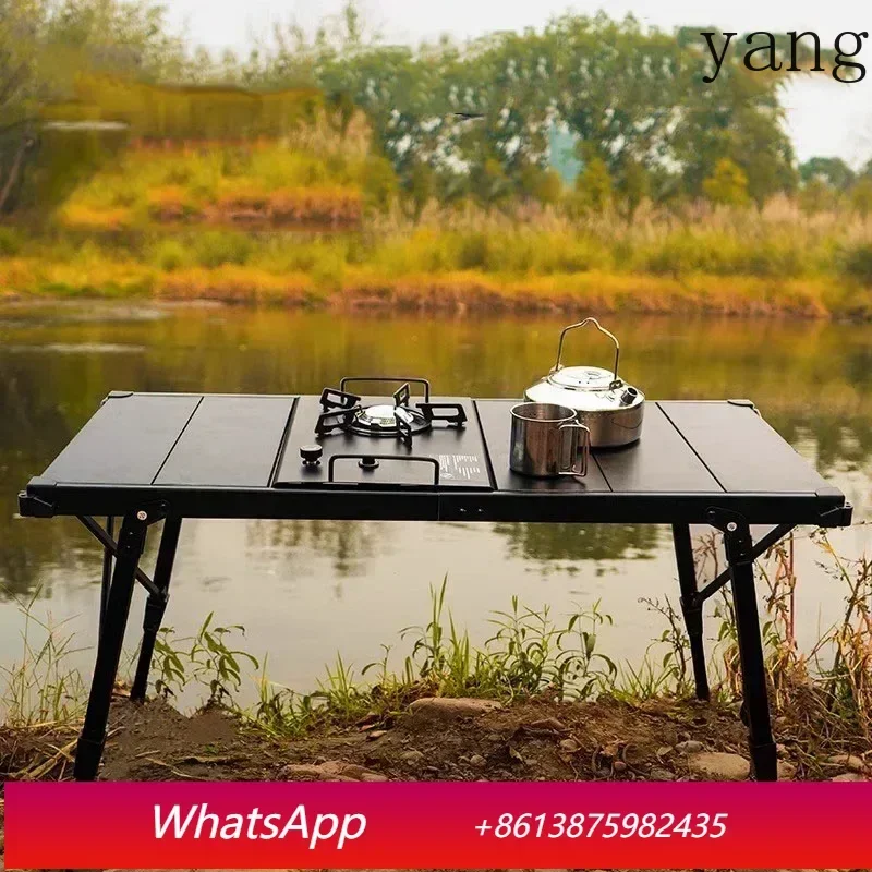 

Height Adjustable Camping Table Outdoor Portable Grill Picnic Folding Table Tourist Lightweight Simple Stolik Camping Stuff