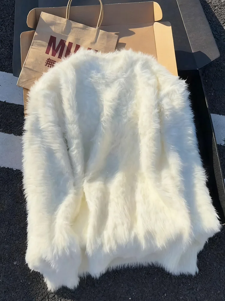 Pull Thiened White Camere, tricot doux et chaud pour l'automne et l'hiver, vêtement d'extérieur décontracté, vêtement intérieur décontracté, tricot décontracté