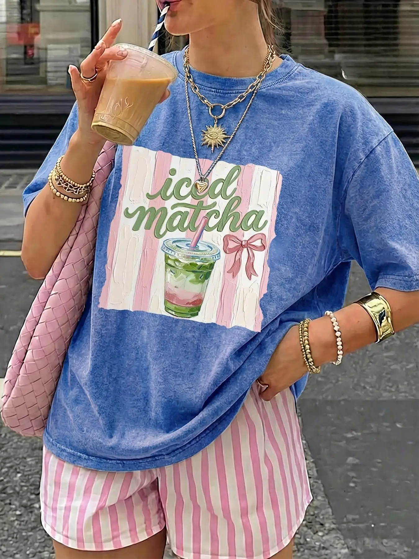 2026 summer new style street fashion casual easy-matching comfortable soft 3D letter pattern printed women's short-sleeved suit