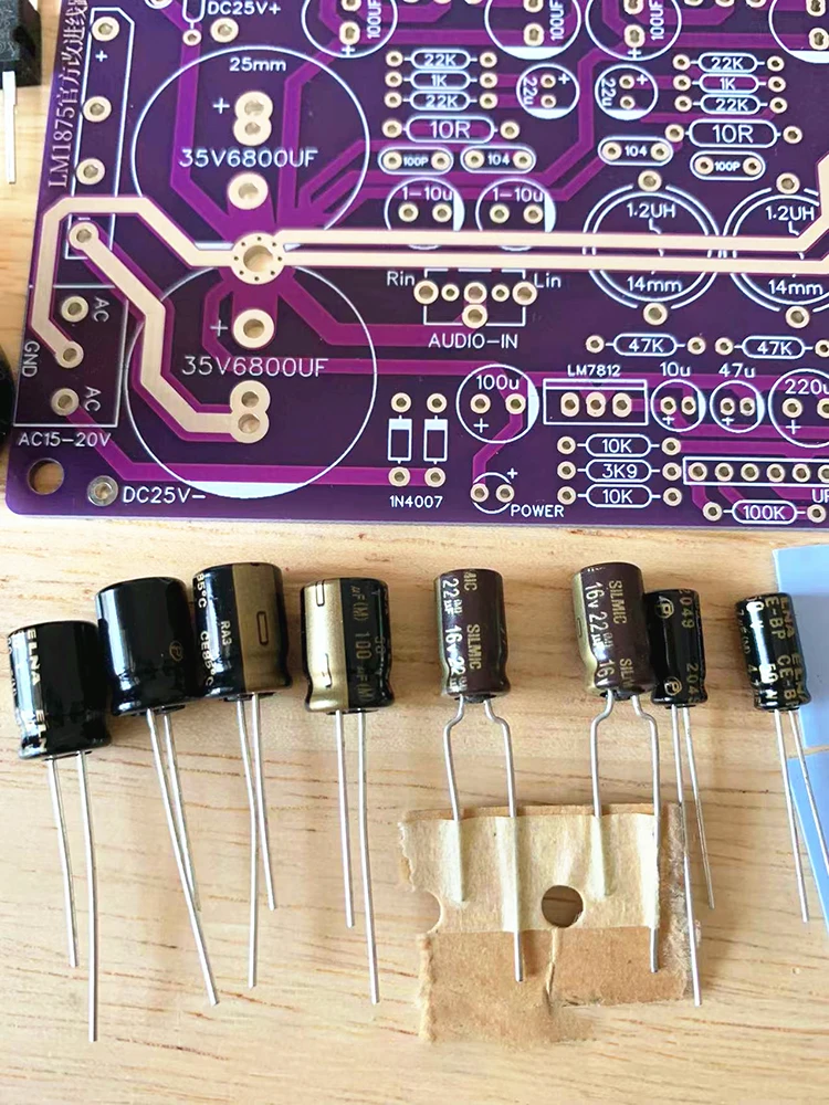 Плата усилителя LM1875 LM1875T, Hi-Fi аудио 2,0 двухканальный стерео Комплект «сделай сам»