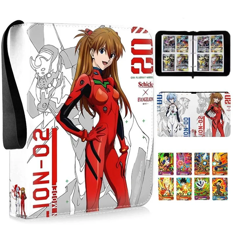 

Фотоальбом-книжка для игровых карт EVA Neon Genesis Evangelion, держатель для карт, папка на молнии, коллекционный бейдж, модный подарок в стиле аниме и мультфильмов