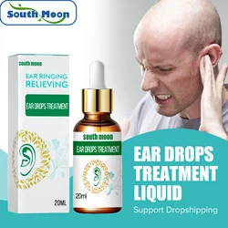South Moon Ear Ringing Treatment Oil Deafness Earache Relieve Ear Swelling Discharge Otitis Hard Hearing Tinnitus Ear Drops 20ml