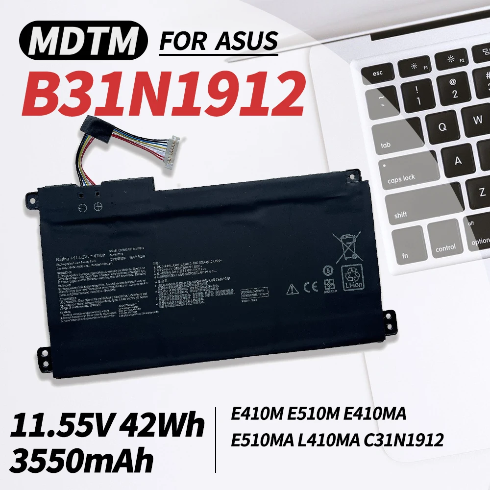 B31N1912 C31N1912 Laptop Battery for ASUS VivoBook 14 E410 E410MA E410MA-EK026TS E410KA L410MA L410MA-BV058TS L410MA-BV037TS