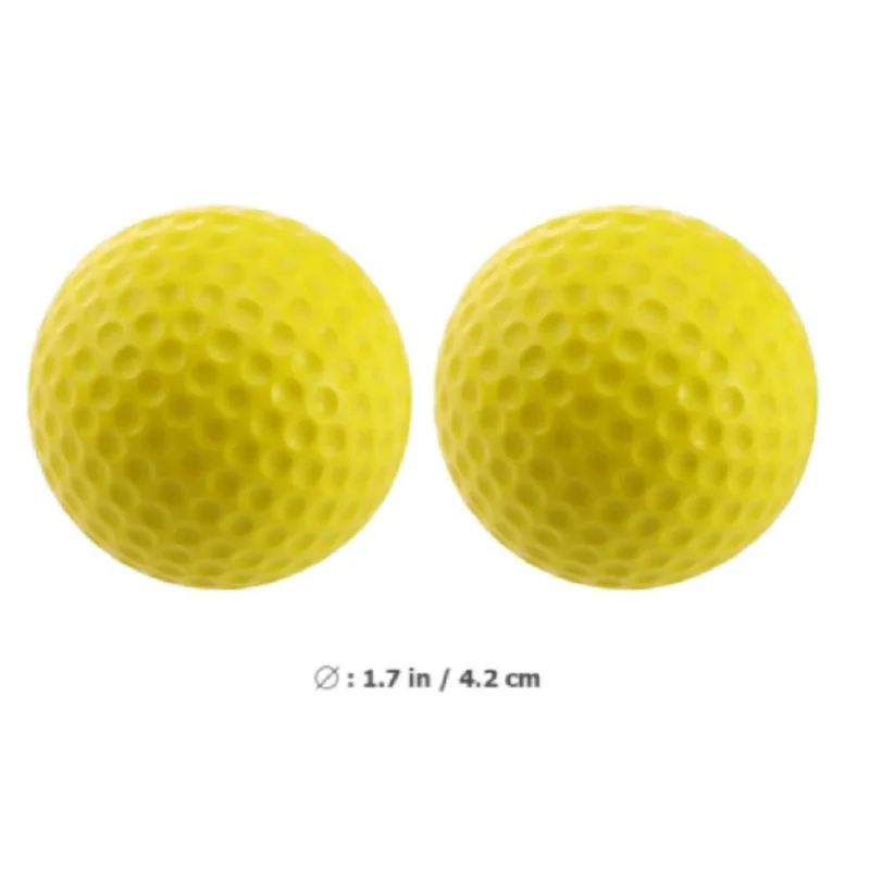 Balles de Golf souples et alvéolées, 18 pièces, élastique, pour entraînement en intérieur et en extérieur, en mousse souple, jaune