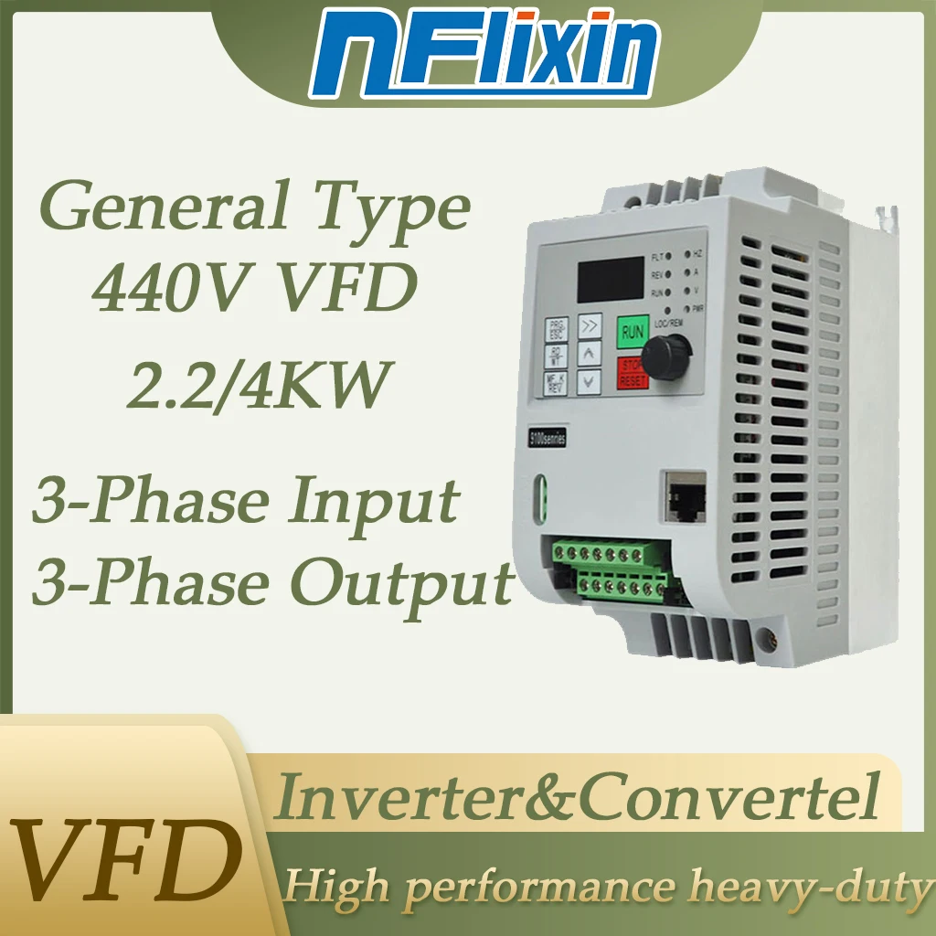 Frequency Converter For Motor 440V 2.2KW/4KW/5.5KW/7.5KW/11KW/15KW 3Phase Input And 3Phase Output 440V AC Drive VFD Inverter