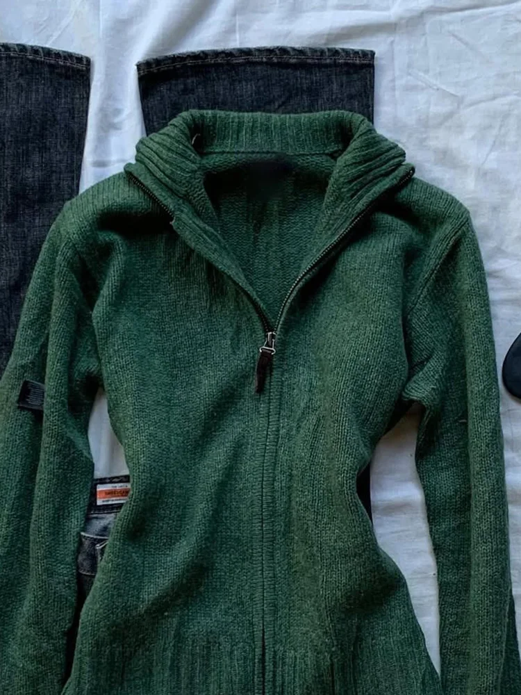 

Оригинальный винтажный вязаный свитер, облегающий дизайн, осень-зима, повседневный длинный топ из чистого хлопка