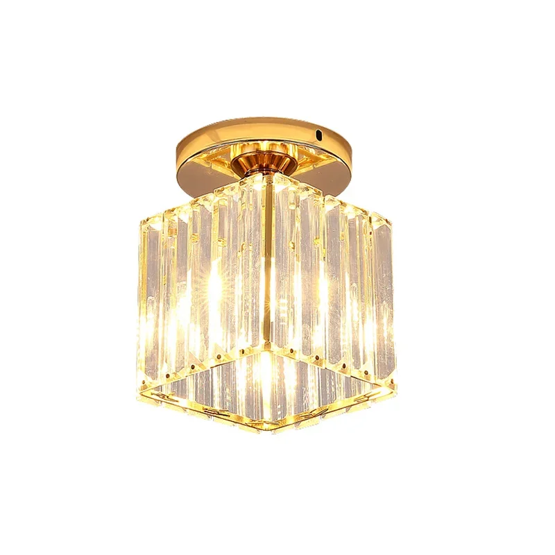 

Modern Simple Crystal Ceiling Lamps Square Aisle Corridor Entrance Lamps LED Corridor Corner Entrance Room Lighting