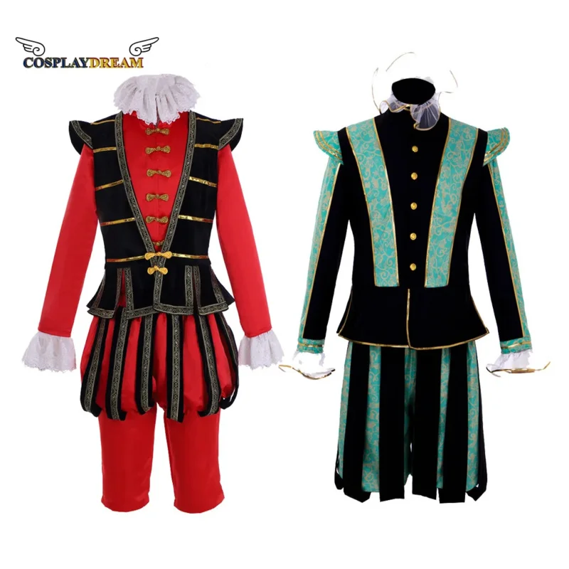 Victorian Tudor Prince Costume Renaissance Medieval Tudor Artist Men Suit  Hallowee Carnival Cosplay Costume OI9491