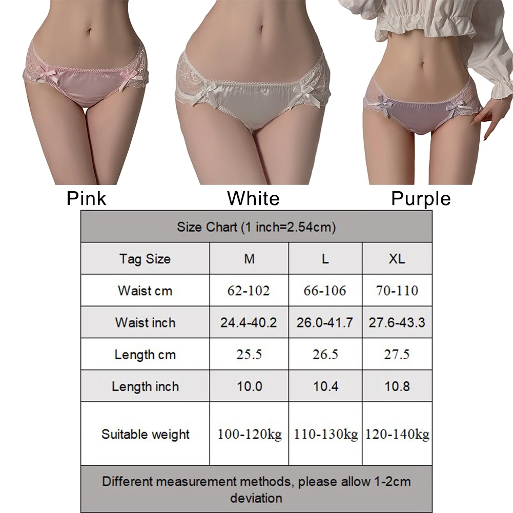 Womens New Mesh See-through Panties Sexy Lace Bow Low Waist Briefs image 6