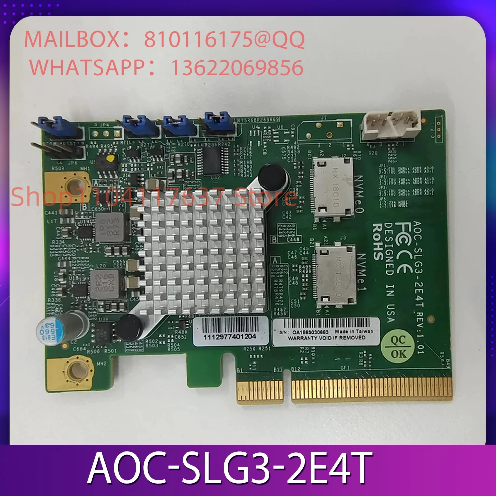 

Для Supermicro AOC-SLG3-2E4T PCIE NVMe u.2 карта расширения OCuLink SFF-8611