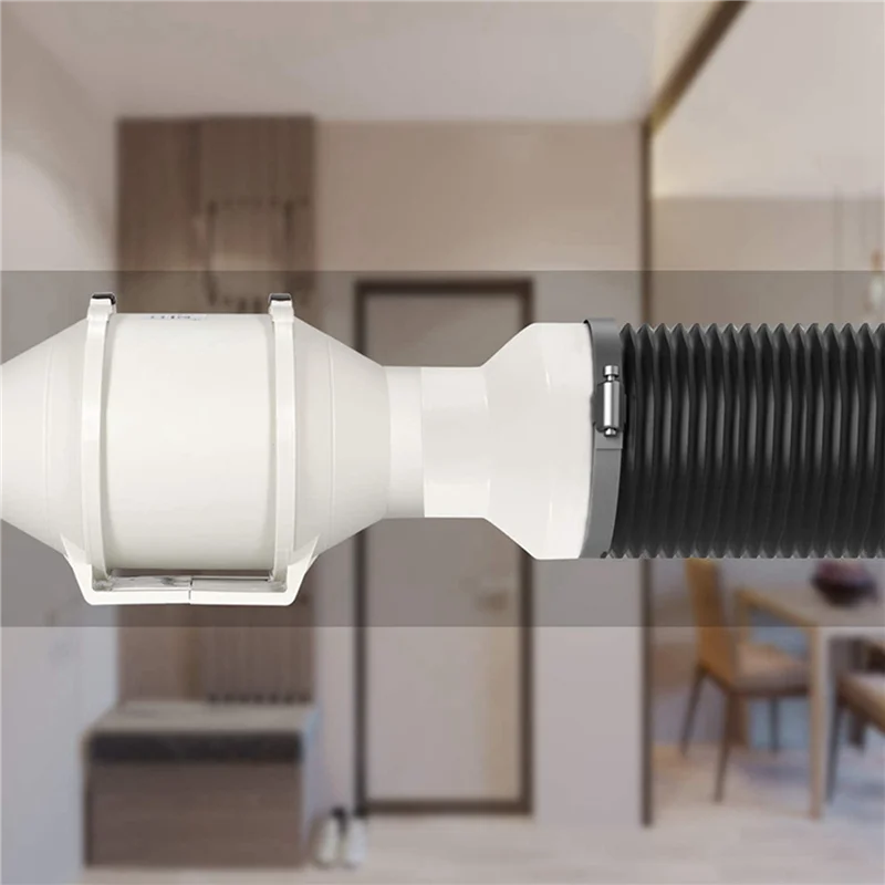 

2X Ventilation Pipe Reducer Adapter Pipe Air Duct Adapter Pipe Connector For Inline Ventilation System(110-100Mm)-ABQU