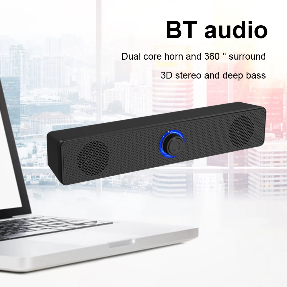 Bluetooth-Lautsprecher Heimkino-Soundsystem 3D-Stereo-Bass-Soundbar Subwoofer Heimkino-Surround-Audiosystem für Laptop-PC