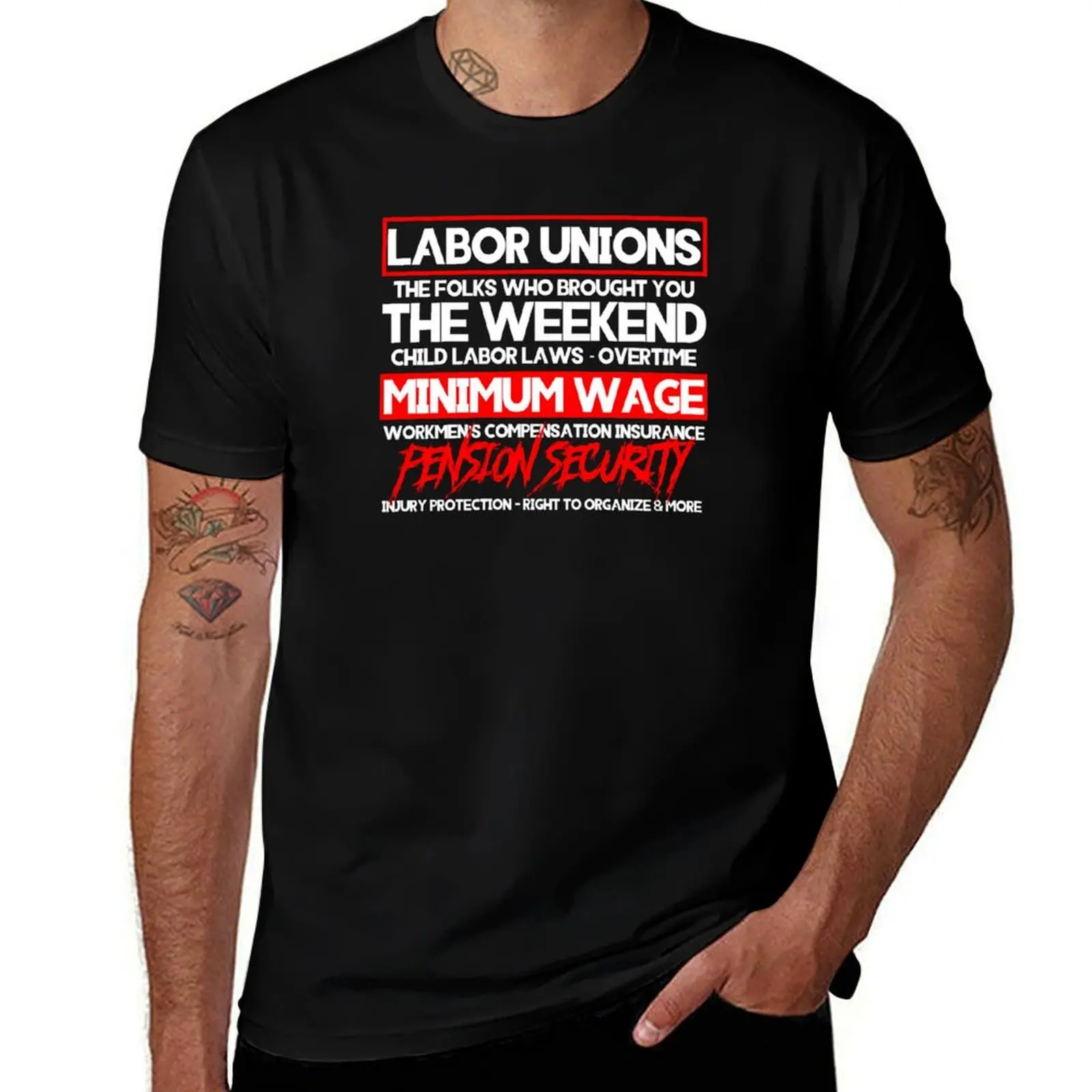 Cool Labor Unions Weekend Minimum Wage Pro Union T-Shirt Classic Print Short Sleeve Shirt
