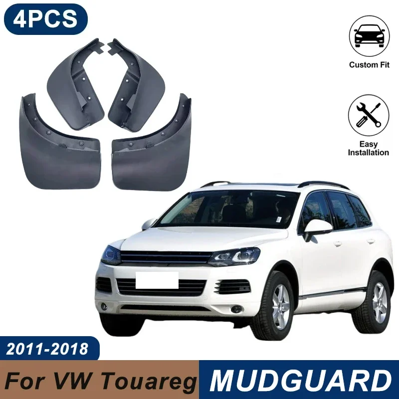 4PCS Car Mud Flaps For Volkswagen Touareg 2011-2018 Waterproof Anti-Splash Fender Mudguards Auto Exterior Accessories