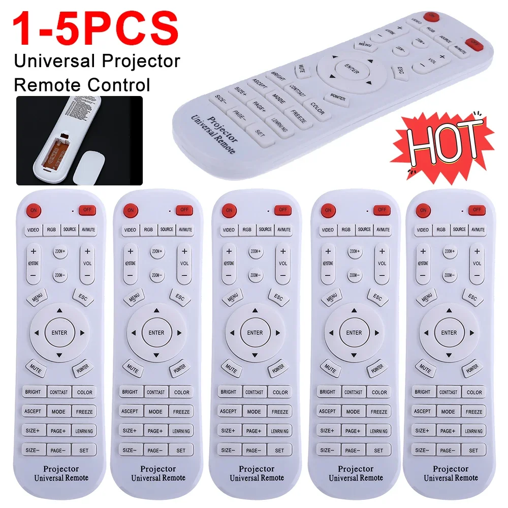Control remoto Universal para proyector, 1-5 uds., para 3M Acer Benq Toshiba Epson Hitachi Sony Jvc Nec Optoma Panasonic, accesorios