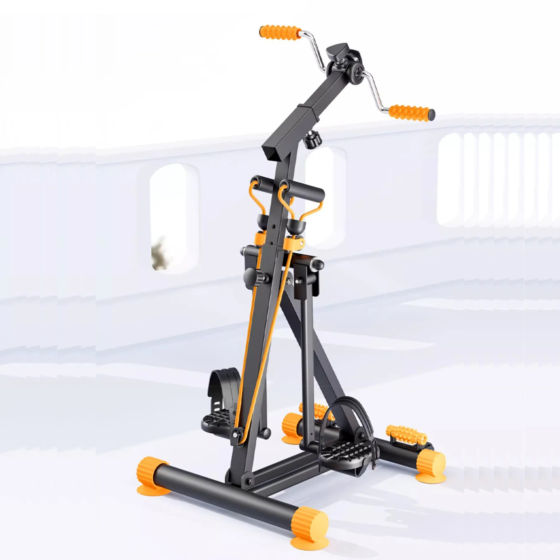 

Mini Folding Home Gym Exercise Bike, Portable Pedal Exerciser Equipment, Compact Size for Small Spaces