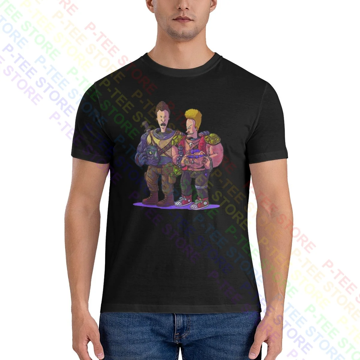 Bebop And Rocksteady Icons As Beavis And Butt-Head Shirt T-shirt Pop Casual Vintage Best Seller Tee