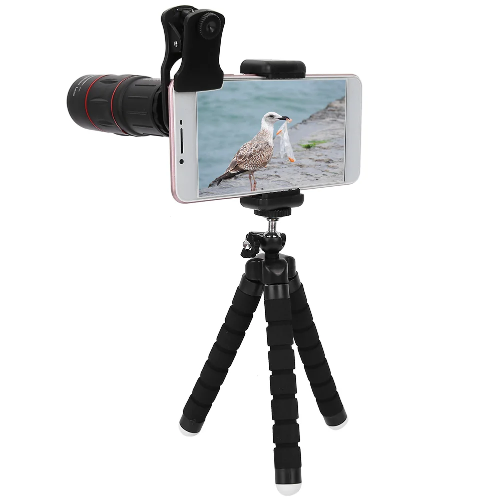 High Definition-lens Helder beeld 18X lange focus Fisheye Groothoek Macro 4-in-1 Universele externe camera Telefoonlens Lichtgewicht