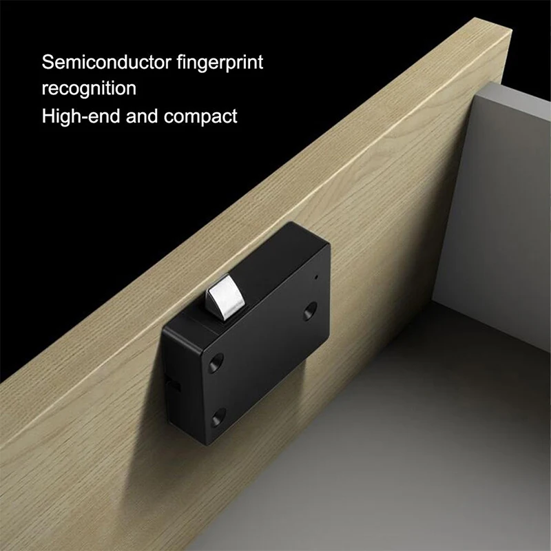 Fingerprint Hidden Drawer Lock Smart Home Biometric identification Rechargeable for Wardrobe File Cabinet Furniture