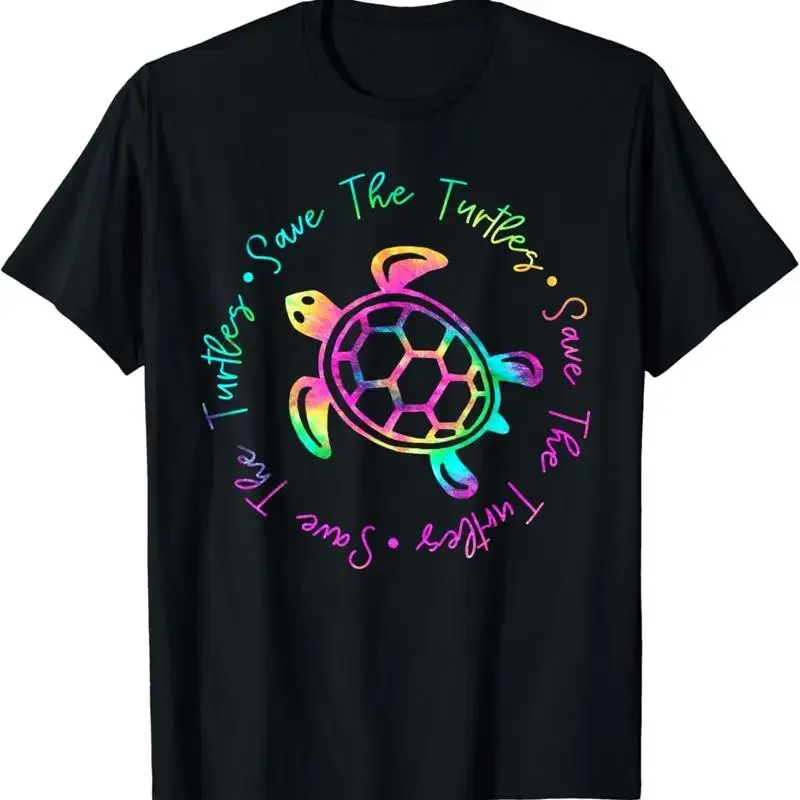 Save The Turtles Tie Dye Sea Turtle Earth Ocean Planet T Shirt