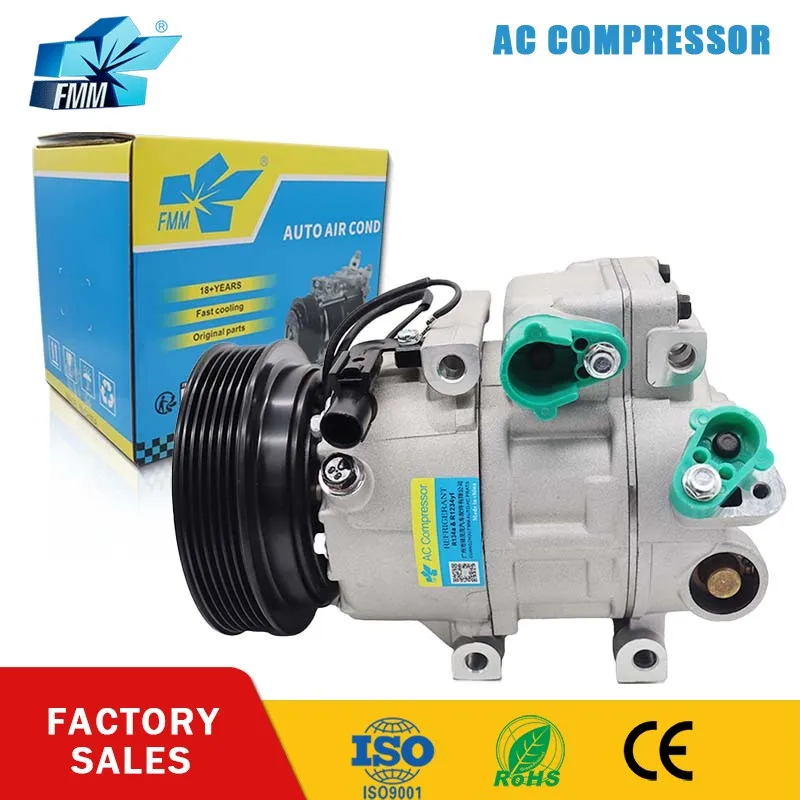 

FMM VS16 A/C AC Compressor 12V for Hyundai ELANTRA 1.6 CRDI 1.5 HYUNDAI i30 i20 2000-2006 97701-1E300 97701-2H200 97701-2H202