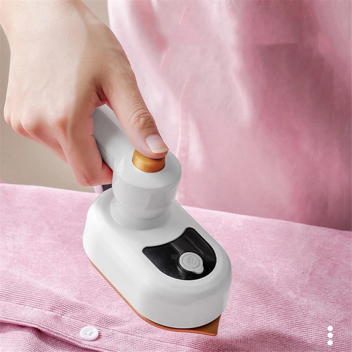 BFYL-Mini Tragbares Bügeleisen Handbügelmaschine Haushalt Handbügelmaschine Rotierendes Klappbügeleisen EU-STECKER (Grün)