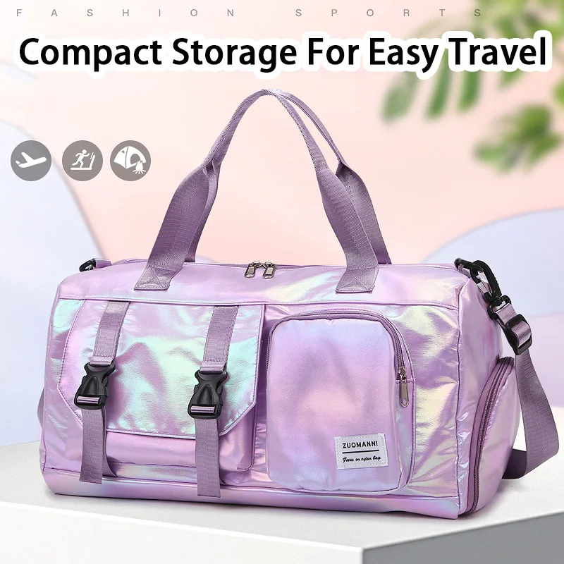 

Unisex Fitness Bag for Men and Women Spacious and Durable Travel Shoulder Bag Dry/Wet Separation Dedicated Shoe Compartment