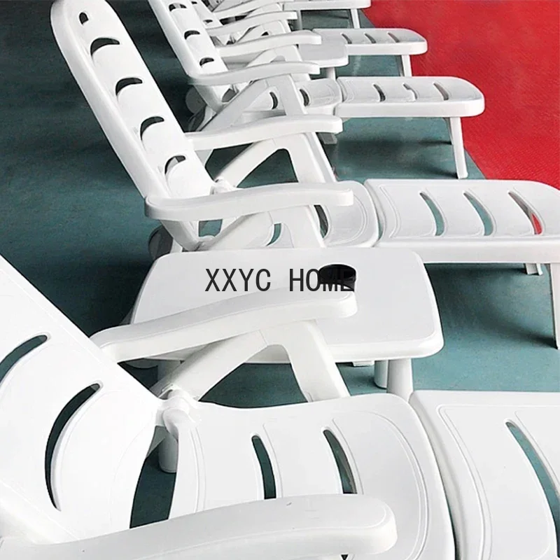 Heiße Verkäufe Outdoor Möbel Klapp Kunststoff Schwimmbad Sonnenliege Tragbare Strand Stuhl