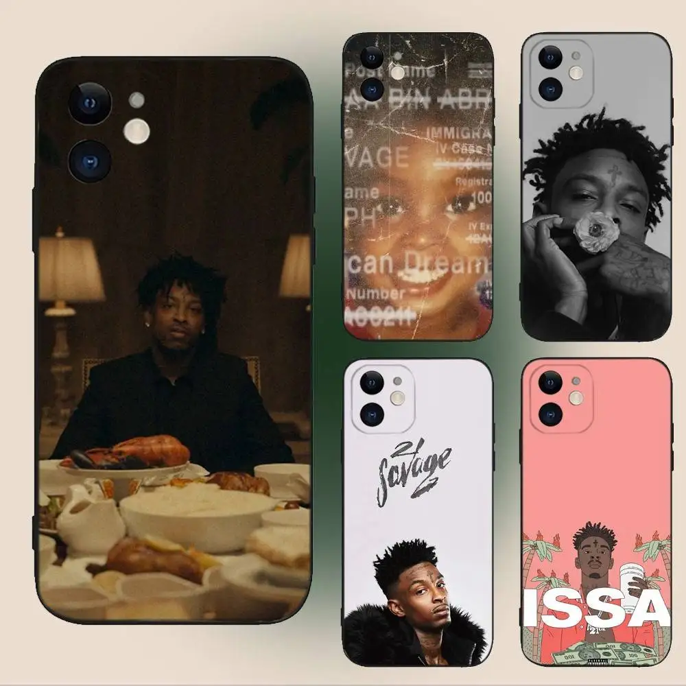 

21 Savage American Dream Phone Case For iPhone 16,15,14,13,12,11,Plus,Pro Max,XS,X,XR,SE,Mini,8,7 Soft Silicone Black Cover