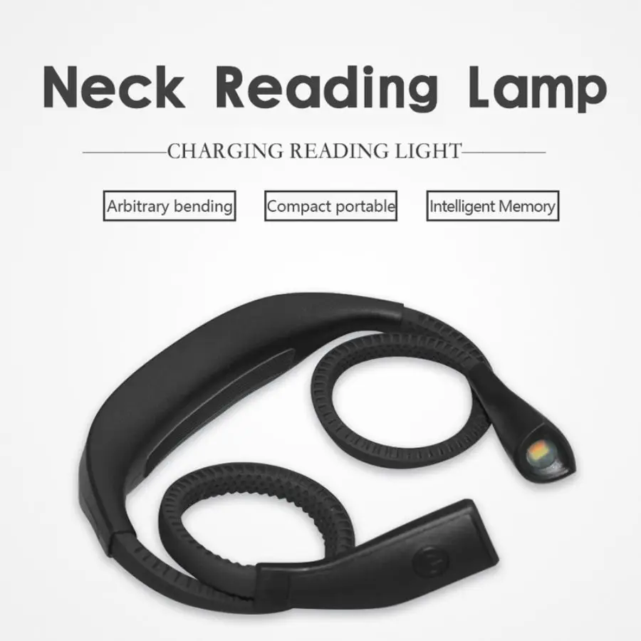 MARPOU LED Rechargeable Neck Light Reading in Bed Bendable Book Lights Neck Lamp 3 Modes Night Light Neck Light  Knitting Sewing