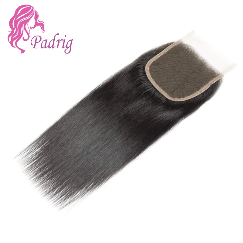 10-20 Inch 4x4 Transparent Lace Human Hair Closure Raw Indian Remy Hair Pre-Plucked Swiss Lace Head Tied Natural Color