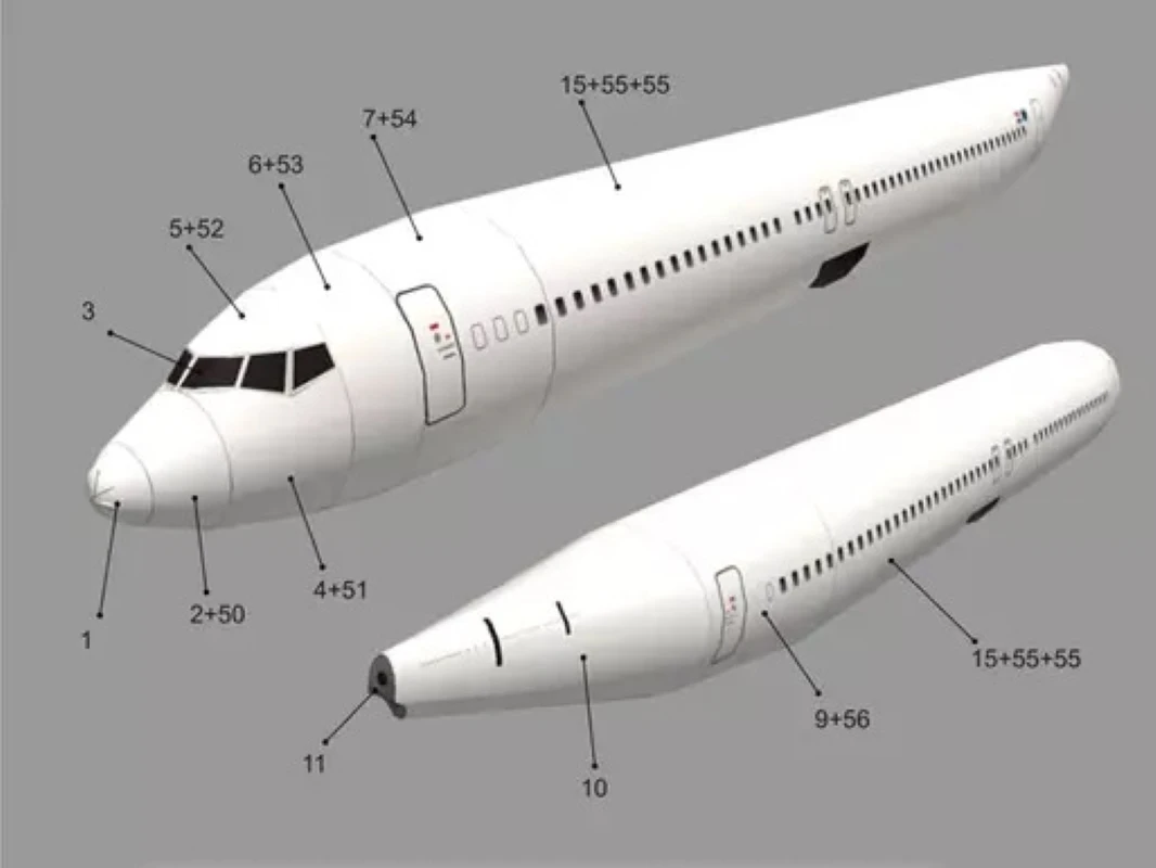 紙のおもちゃ飛行機モデル、DIY手作りのオリジナルのおもちゃ、オランダの飛行機、ボート737、1:100