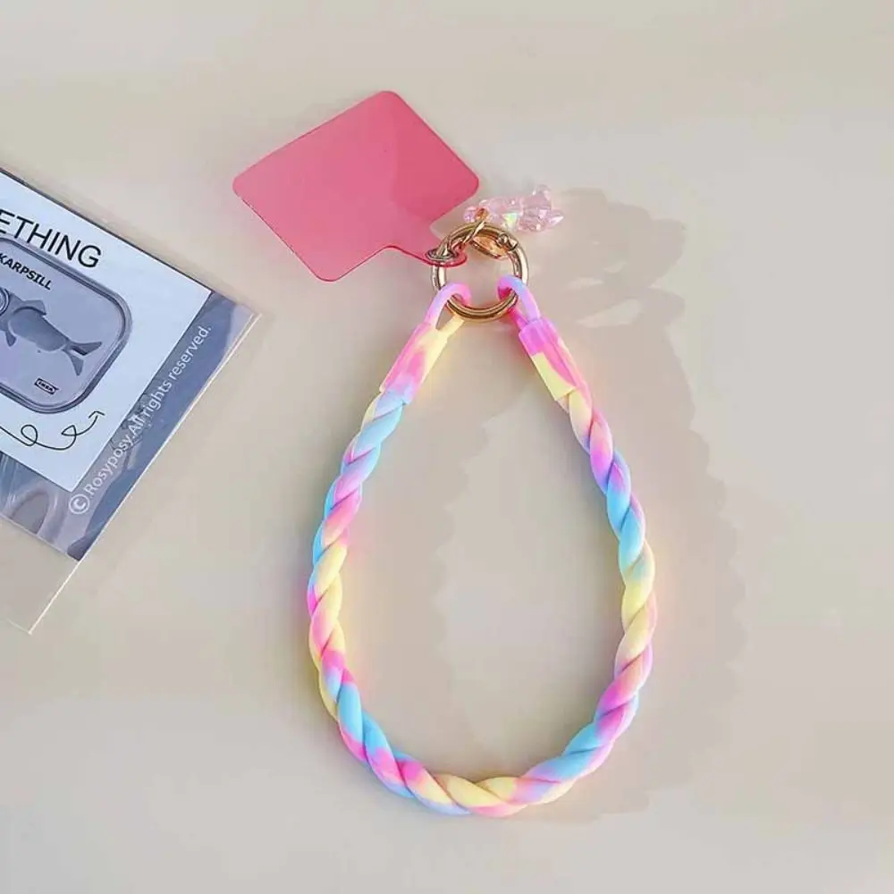 

Anti Loss Phone Charm Wrist Strap Luminous Bear Mobile Phone Bead Chain Sweet Candy Color Luminous Bear Phone Straps Girls Gift