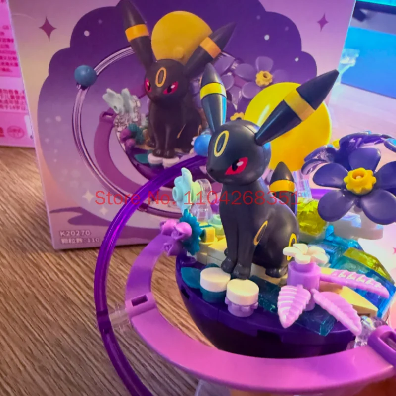Keeppley Eevee Building Block Pokemon Family Planet Sylveon Vaporeon Espeon Jolteon Umbreon 3d Model Brick Figure Toys Gifts