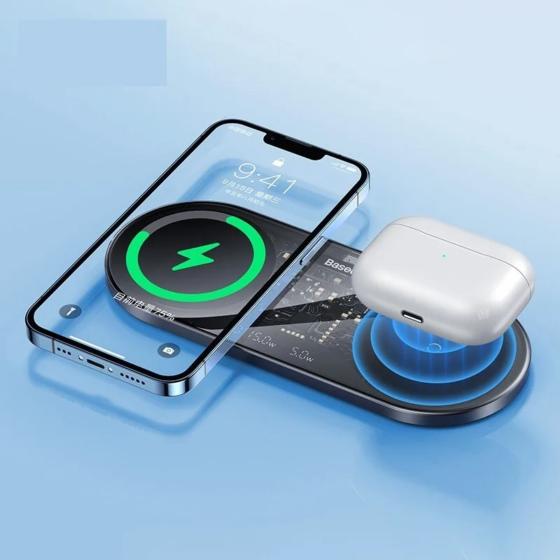 

Топ 20 Вт двойные беспроводные зарядные устройства для iPhone 12 13 Airpod Pro Быстрое беспроводное зарядное устройство Qi для Samsung Xiaomi 12 Pro зарядная площадка