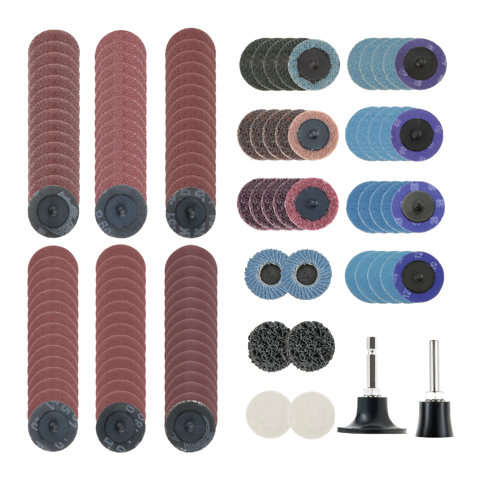 

135 шт./комплект, 2-дюймовый шлифовальный диск, быстросменный диск с рулонным замком 1/4 для прямоугольной шлифовальной машины M12, дрель, шлифовальный инструмент для кондиционирования