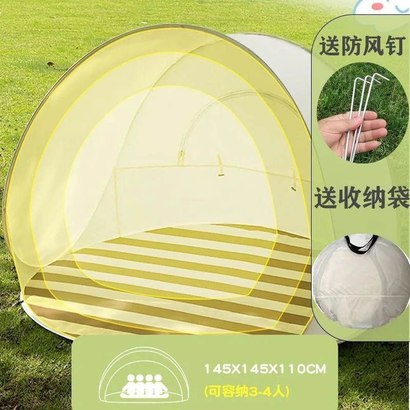 Outdoor Tent Camping Picnic Beach Automatic Folding Portable Fast Open Sunshade Tent Kids Picnic Mat Automatic