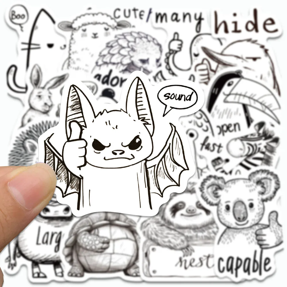 50PCS Thumbs Up Animals Stickers Cartoon INS Style Graffiti Decals For Laptop Refrigerator Cup Scrapbook Skateboards Stickers