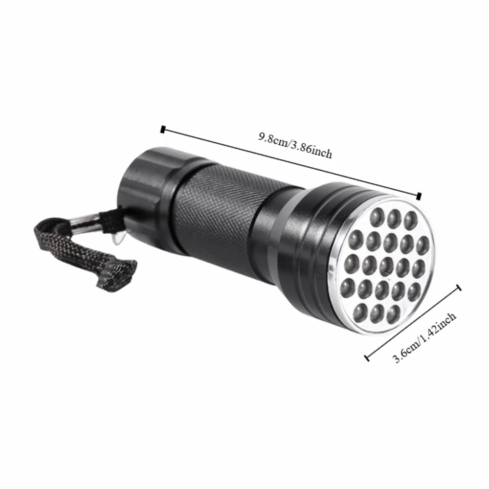 دائم سبائك الألومنيوم الأشعة فوق البنفسجية مصباح يدوي البنفسجي الخلفية 395 نانومتر مصباح ليد جيب كاشف الأشعة فوق البنفسجية كشف علة السرير #6