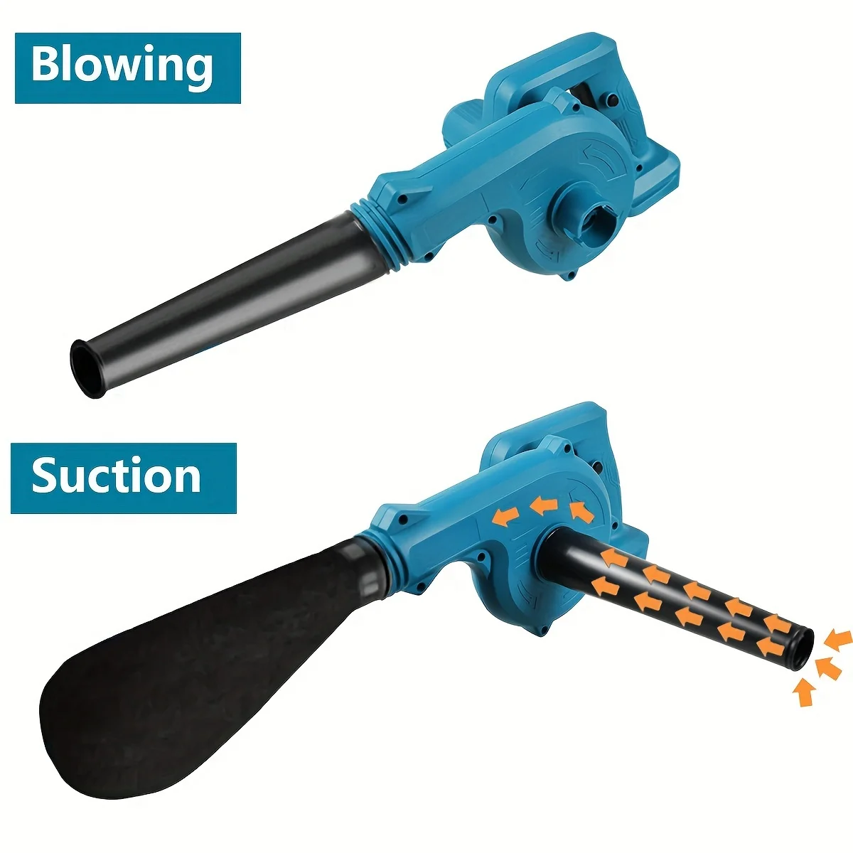 منفاخ أوراق الشجر اللاسلكي منفاخ الهواء الكهربائي أدوات الحدائق اللاسلكية لبطارية ليثيوم ماكيتا 18 فولت 2 في 1 مروحة إزالة الغبار المحمولة