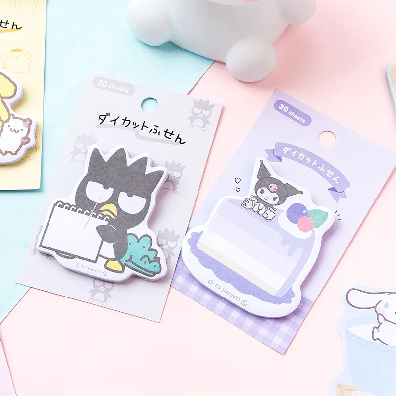 16pcs/lot Kuromi Kitty Melody Memo Pad Sanrio Pochacco Sticky Note Stationery Label Notepad Planner Sticker Post School Supplies